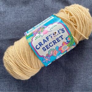 Hobby Lobby Crafter's Secret Yarn in Soft Yellow